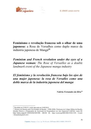 Feminismo E Revolução Francesa Sob O Olhar De Uma Japonesa: a Rosa De Versalhes Como Duplo Marco Da Indústria Japonesa De Mangá25