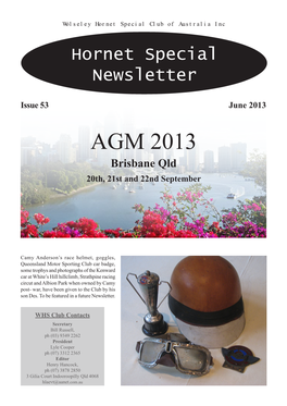 AGM 2013 Brisbane Qld 20Th, 21St and 22Nd September