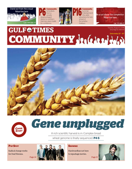 Complex Bread Wheat Genome Is Finally Sequenced. P4-5