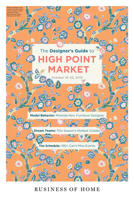 The Designer's Guide to HIGH POINT MARKET October 19–23, 2019