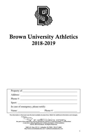 Brown University Athletics 2018-2019