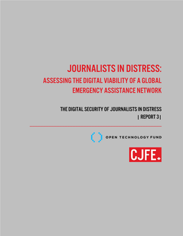 The Digital Security of Journalists in Distress | Report 3| ______