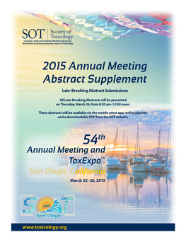 2015 Annual Meeting Abstract Supplement Late-Breaking Abstract Submissions