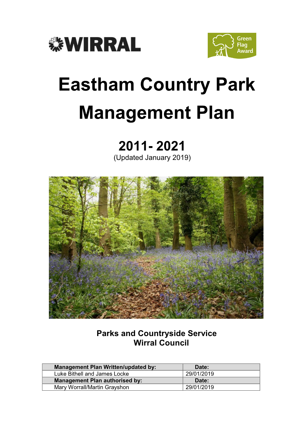 Management Plan for Eastham Country Park