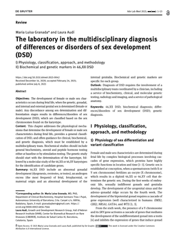 The Laboratory in the Multidisciplinary Diagnosis of Differences Or
