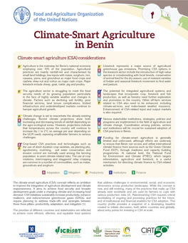 Climate-Smart Agriculture in Benin