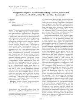 Phylogenetic Origins of Two Cleistothecial Fungi, Orbicula Parietina and Lasiobolidium Orbiculoides, Within the Operculate Discomycetes