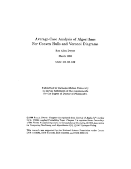 Average-Case Analysis of Algorithms for Convex Hulls and Voronoi Diagrams