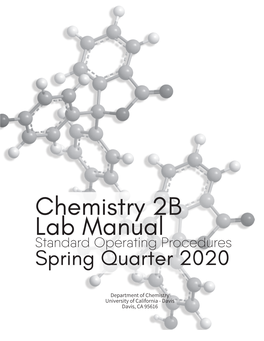 Chemistry 2B Lab Manual Standard Operating Procedures Spring Quarter 2020