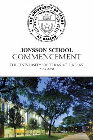Commencement the University of Texas at Dallas May 2020