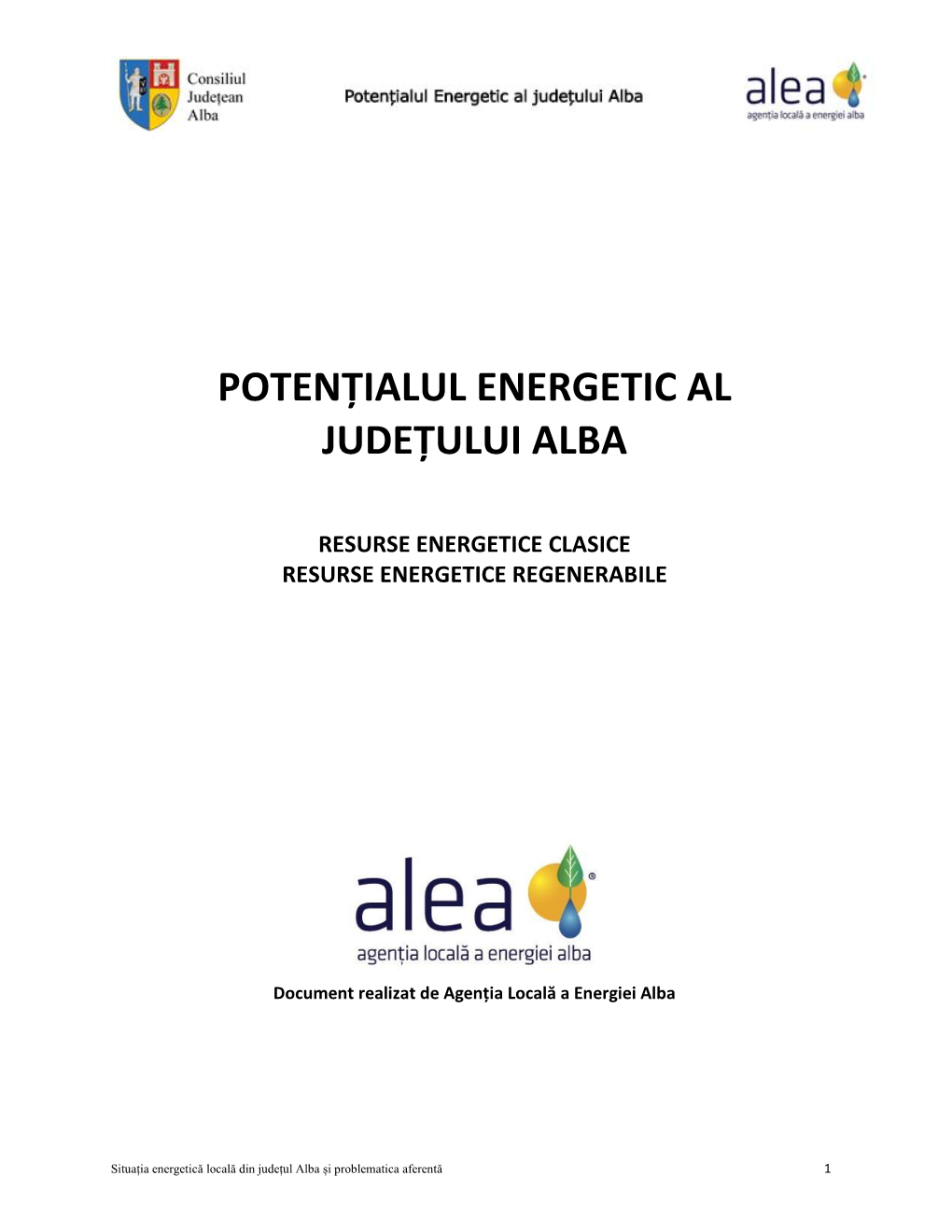 Vizualizează/Descarcă Potențialul Energetic Al Județului Alba
