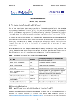 Marpamm Argyll Steering Group MPA Summary Paper