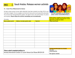 Saudi Arabia: Release Women Activists