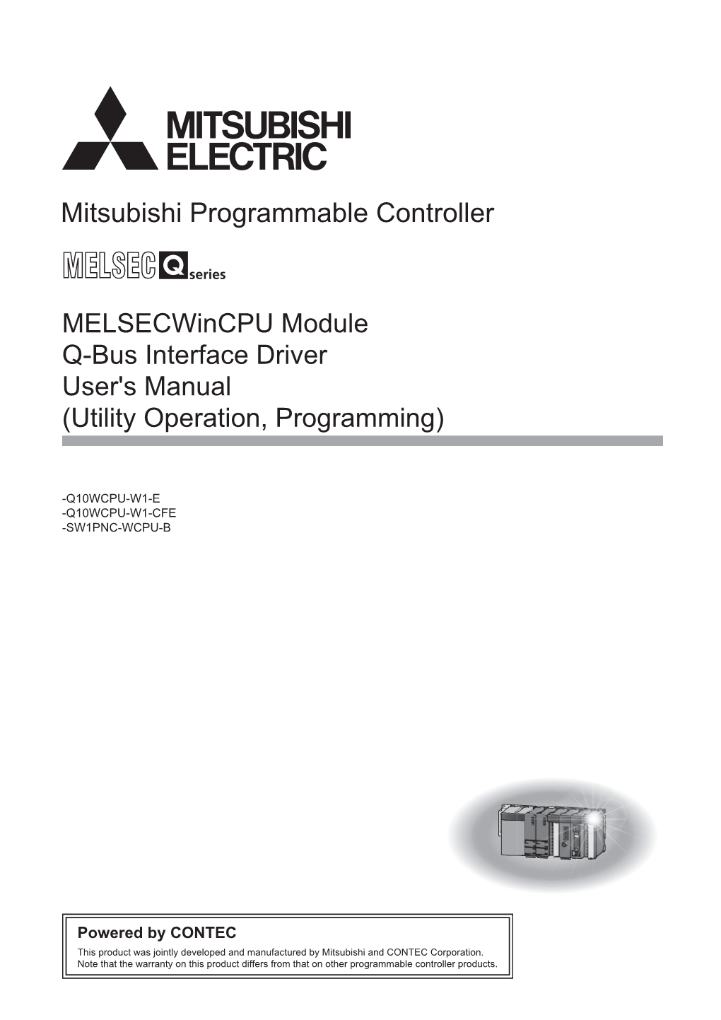 Melsecwincpu Module Q-Bus Interface Driver User's Manual (Utility Operation, Programming)