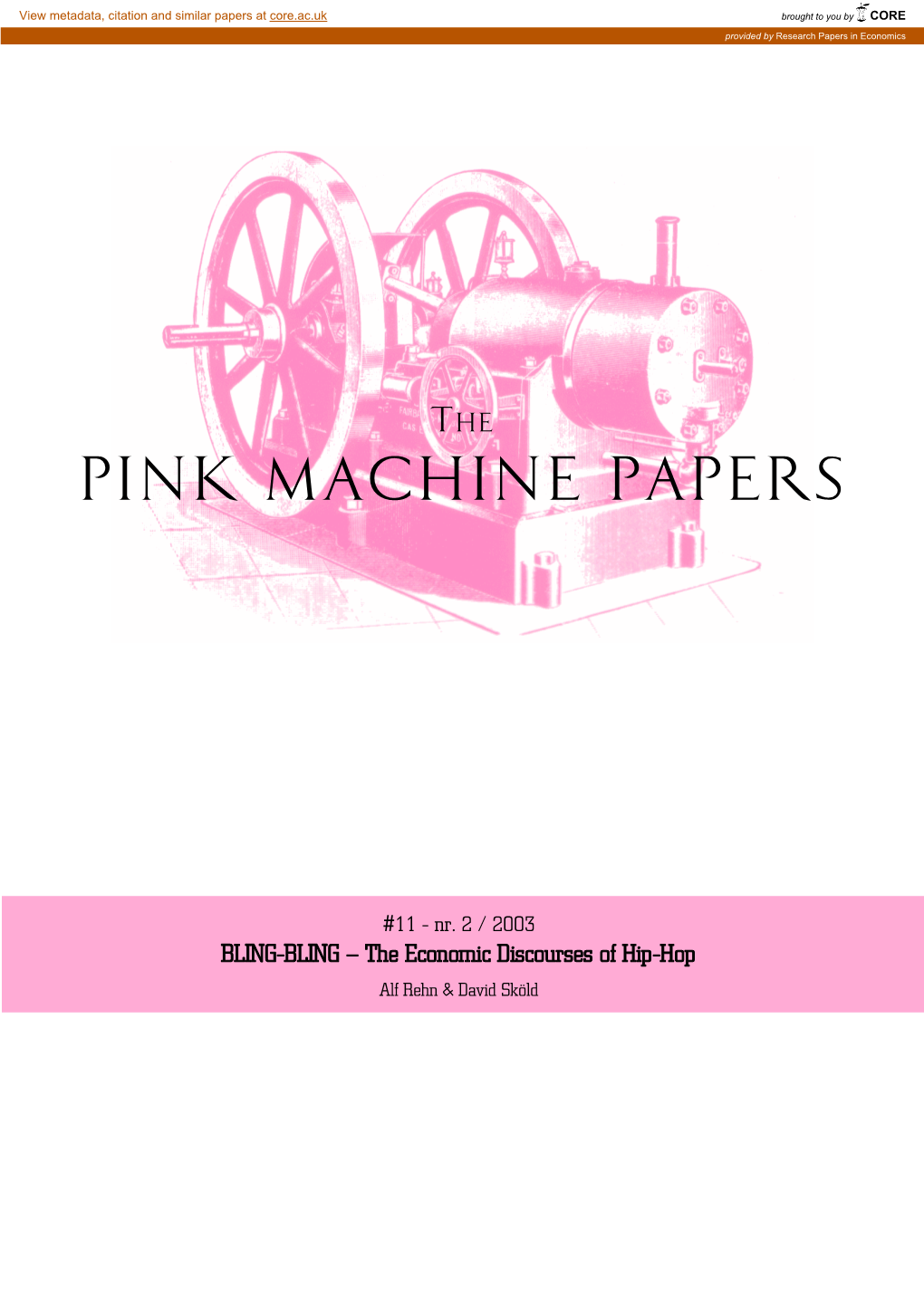 Pink Machine Papers