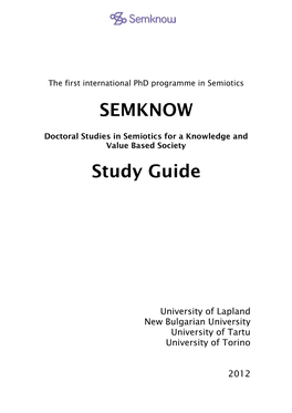 SEMKNOW Study Guide 2012 2