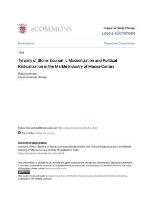 Economic Modernization and Political Radicalization in the Marble Industry of Massa-Carrara