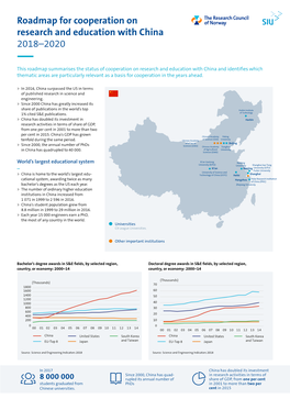 Roadmap for Cooperation on Research and Education with China 2018–2020