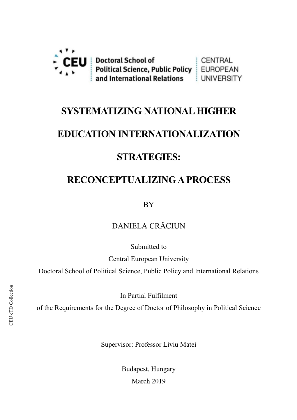 Systematizing National Higher
