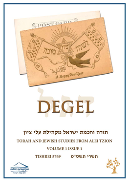 Degel Rosh Hashana 5769