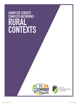 Complete Streets Complete Networks Rural Contexts