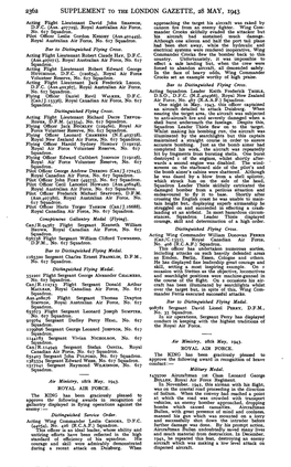 Supplement to the London Gazette, 28 May, 1943