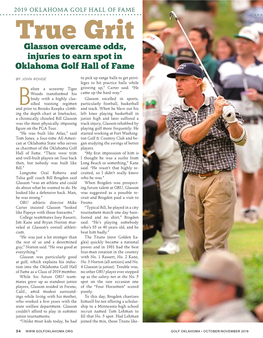 True Grit Glasson Overcame Odds, Injuries to Earn Spot in Oklahoma Golf Hall of Fame