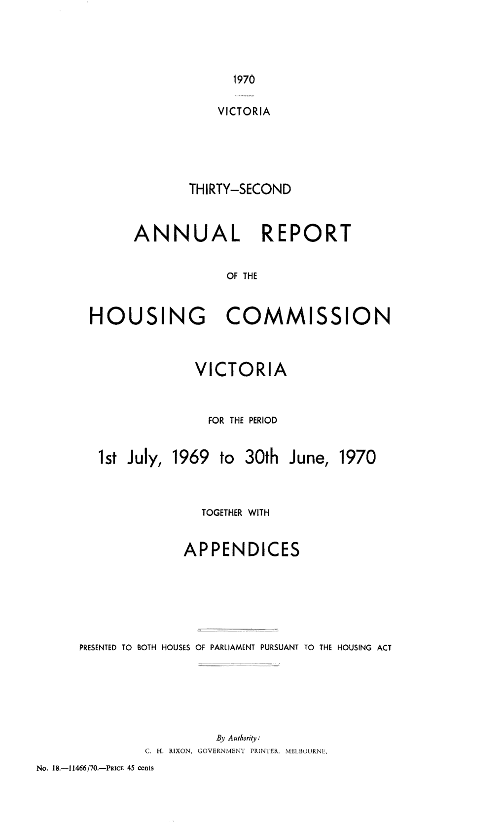 Annual Report Housing Commission