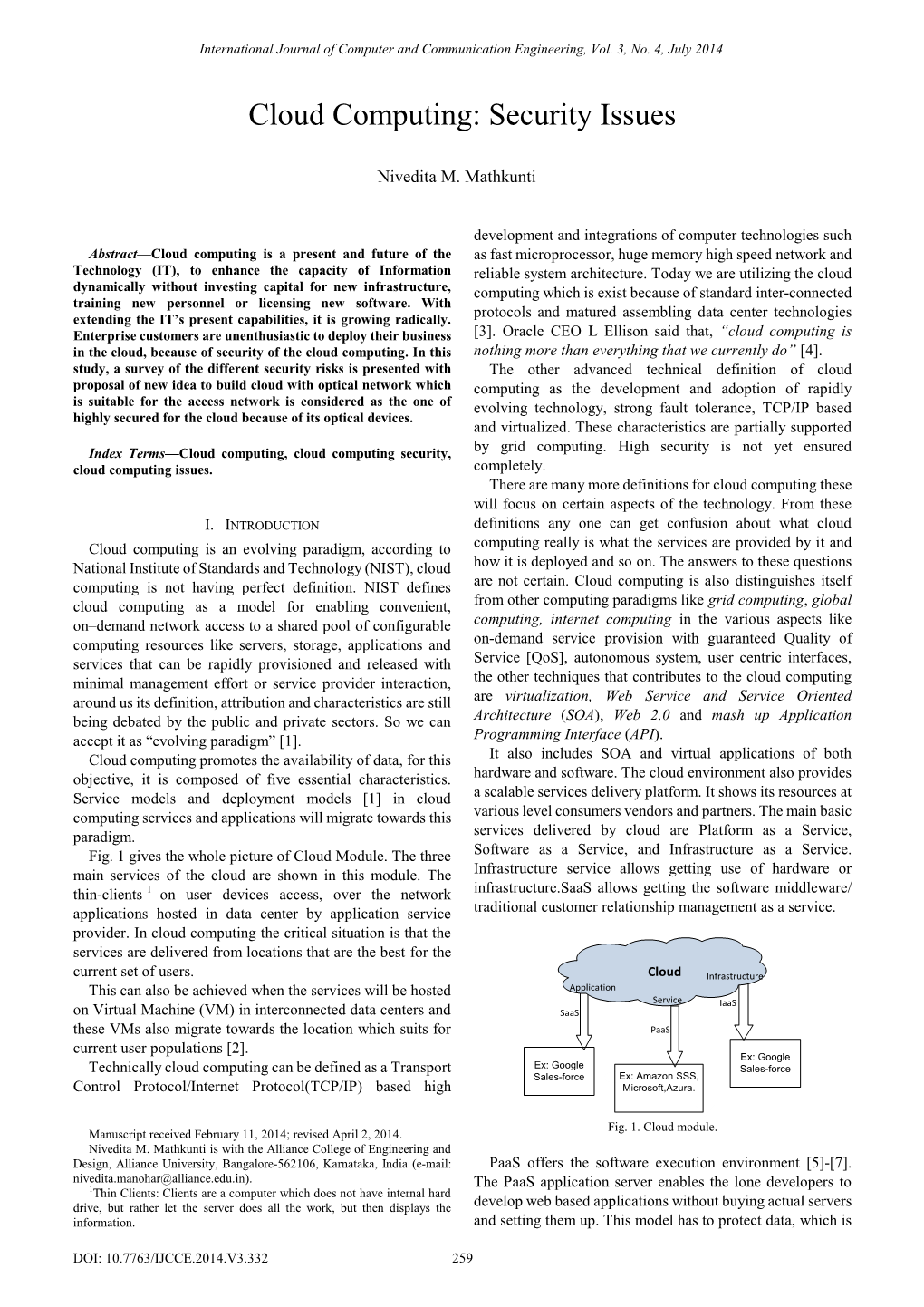 Cloud Computing: Security Issues