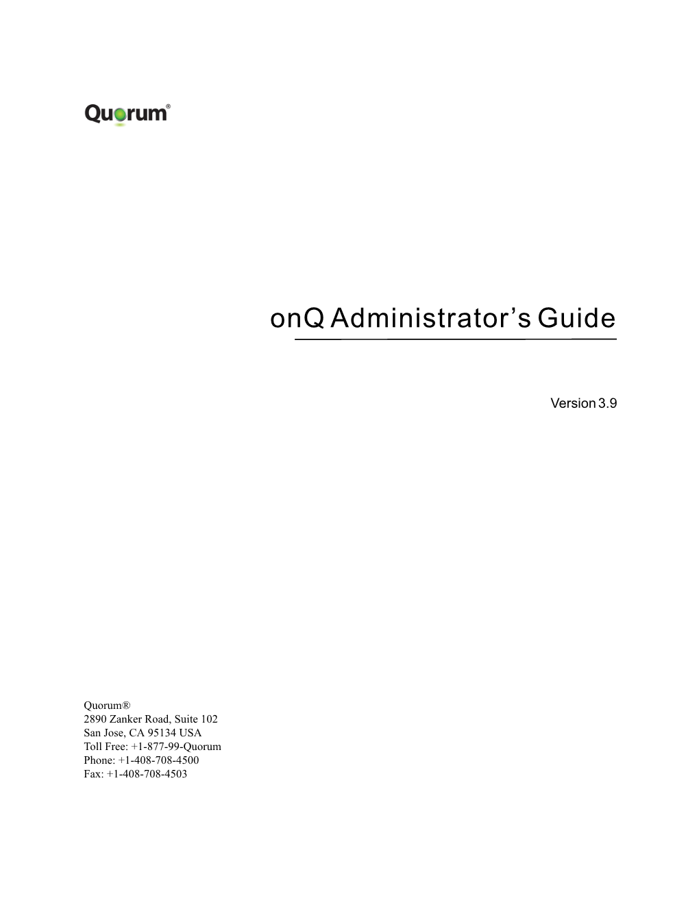 Onq Administrator's Guide