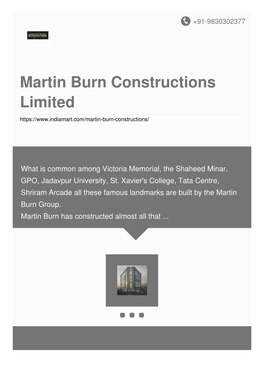 Martin Burn Constructions Limited