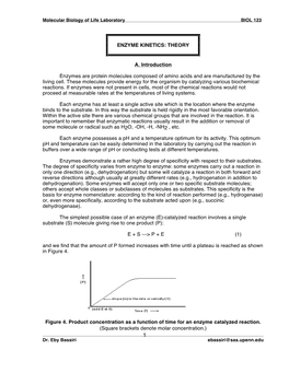 Enzyme Kinetics: Theory