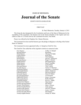 Journal of the Senate EIGHTY-NINTH LEGISLATURE