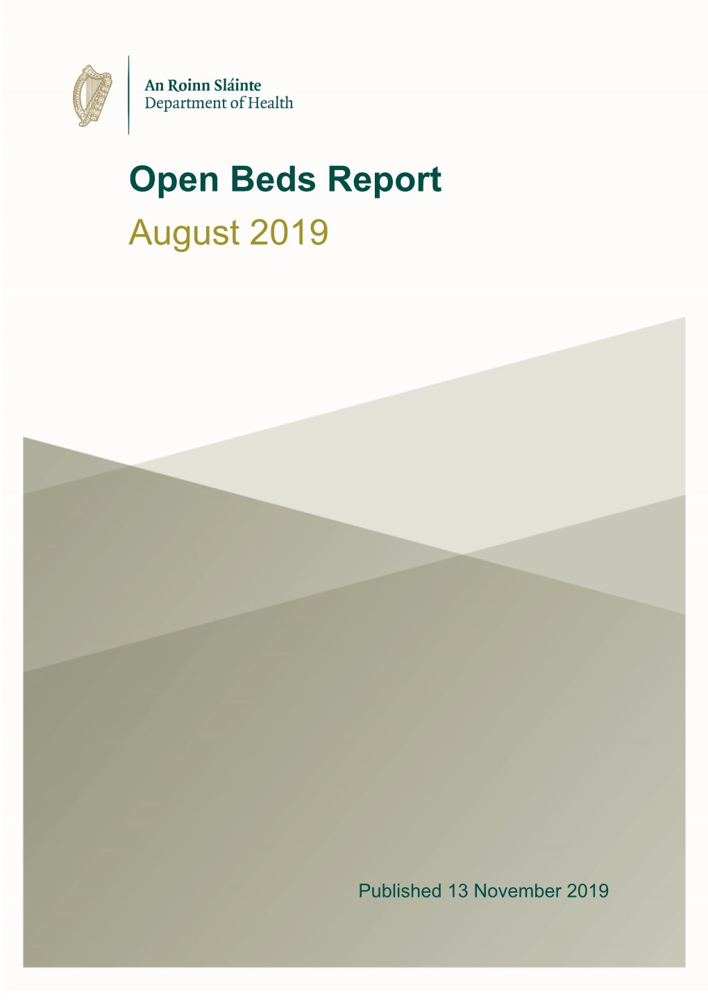 Open Beds Report August 2019