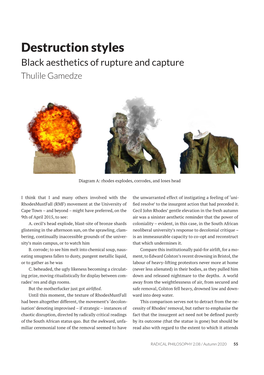 Destruction Styles Black Aesthetics of Rupture and Capture Thulile Gamedze