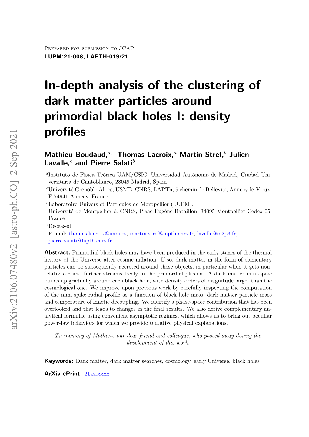 In-Depth Analysis of the Clustering of Dark Matter Particles Around Primordial Black Holes I: Density Profiles