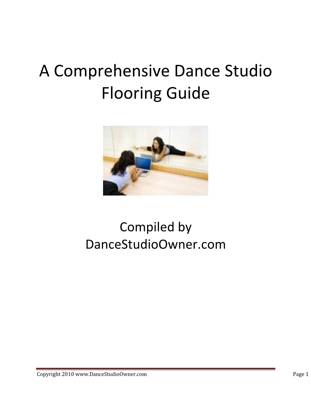 A Comprehensive Dance Studio Flooring Guide