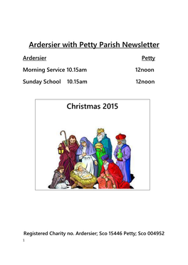 Ardersier with Petty Parish Newsletter Christmas 2015