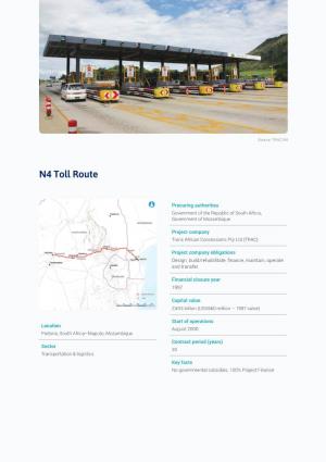 N4 Toll Route