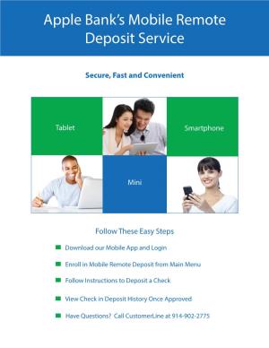Apple Bank Mobile Remote Deposit Service