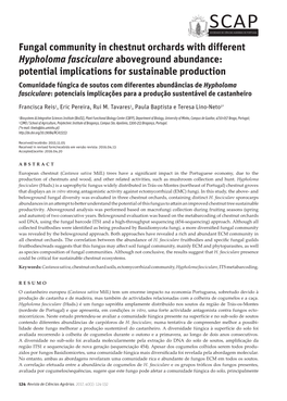 Fungal Community in Chestnut Orchards with Different Hypholoma