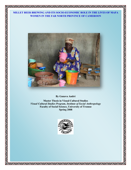 Brewing of Traditional Beer and the Socioeconomic Role of Mafa Women
