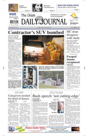 Contractor's SUV Bombed