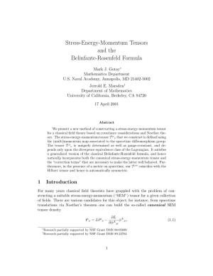 Stress-Energy-Momentum Tensors and the Belinfante-Rosenfeld Formula
