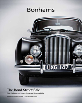 The Bond Street Sale Fine Collectors’ Motor Cars and Automobilia