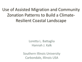 Is Anticipatory Restoration of Coastal Plant Communities Feasible?