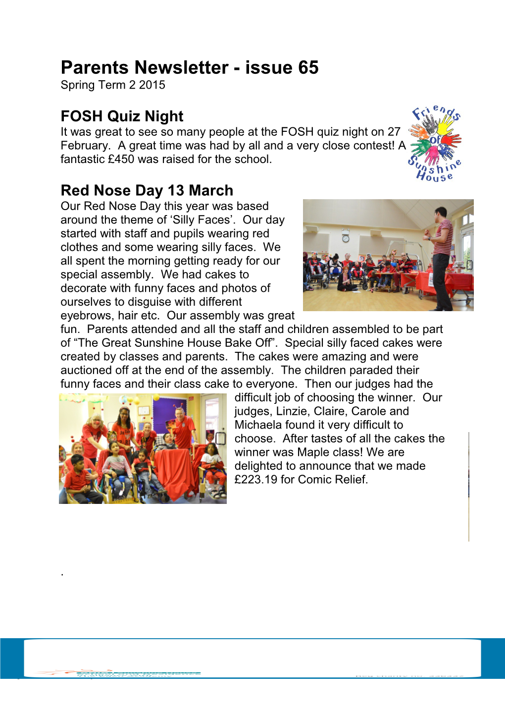 Parents Newsletter - Issue 65