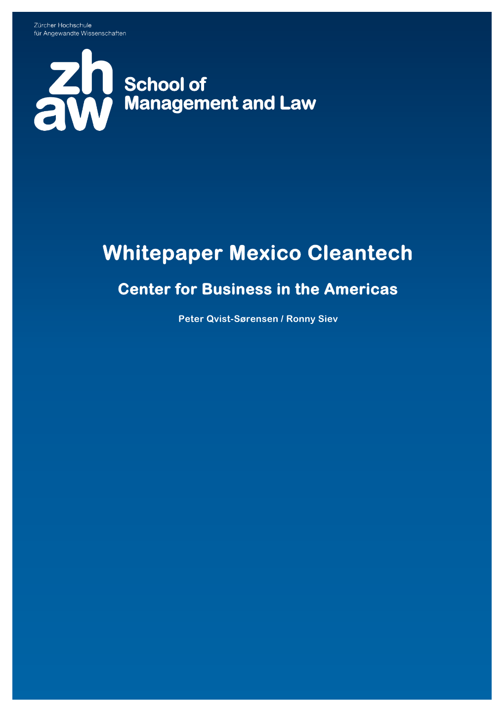 Whitepaper Mexico Cleantech