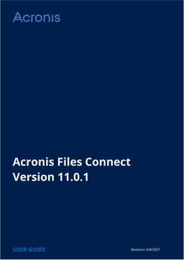 Acronis Files Connect Version 11.0.1