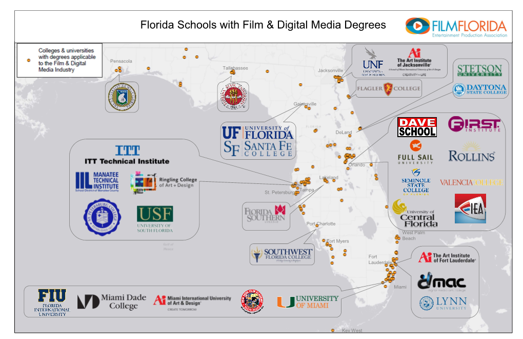 Florida Schools with Film & Digital Media Degrees